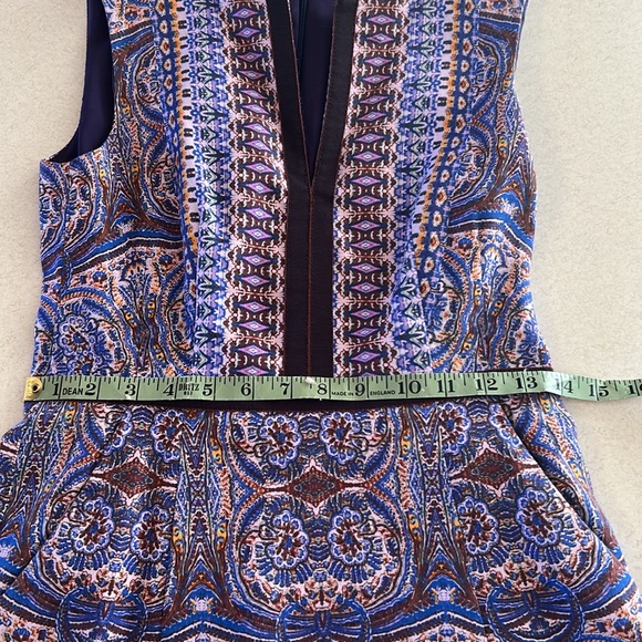Nanette Lepore Kaleidoscope Sleeveless Dress Size 0 💙💜💛🤎 It has pockets! 👗 - Picture 8 of 17